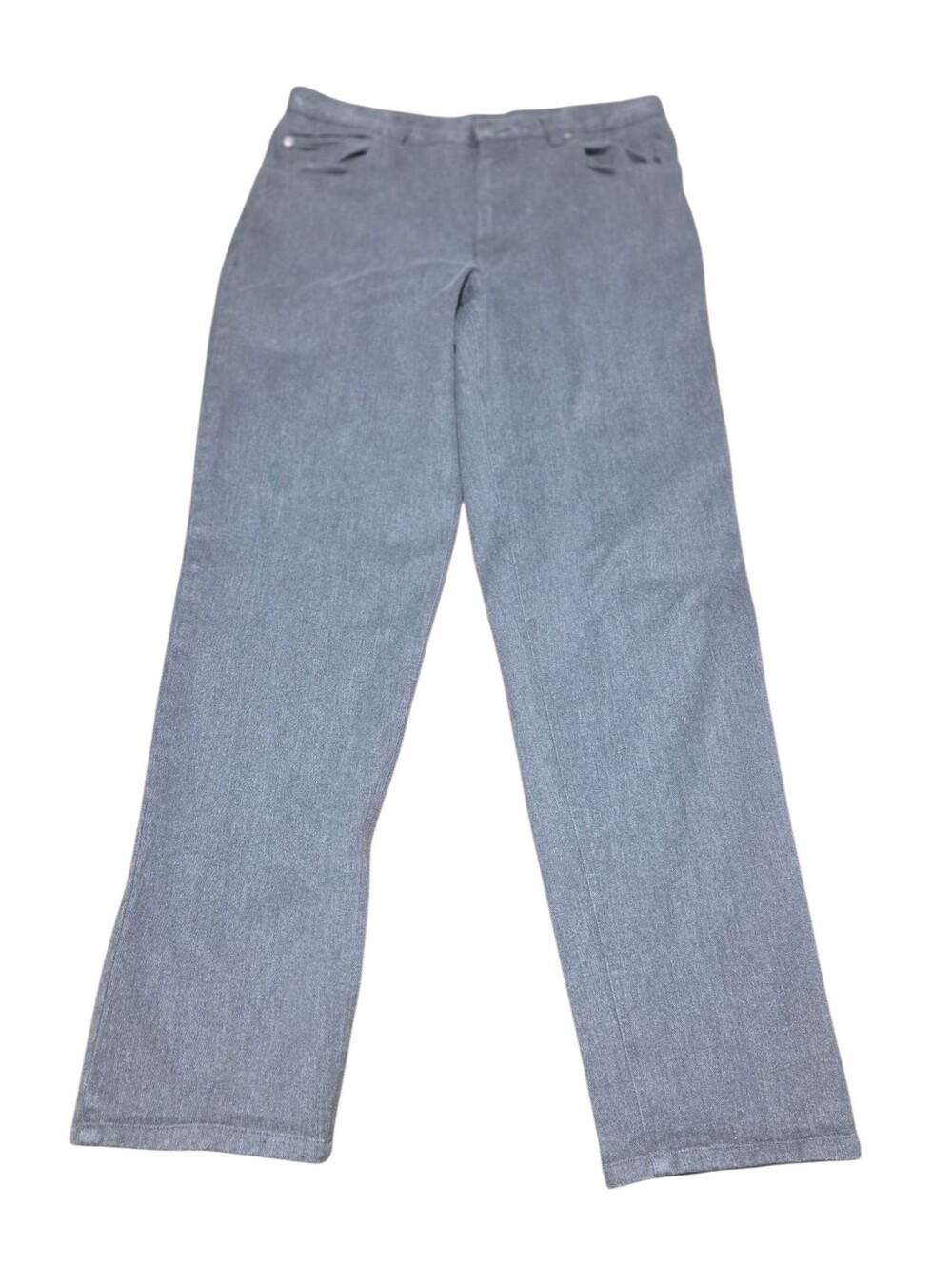 Jones Jeans Gray Stretch Cotton Spandex Straight Leg Jeans EUC Size 14